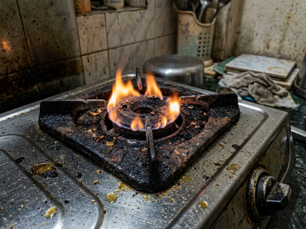 Choked Brass Jet & Yellow Sooty Flame